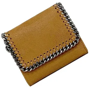 Stella Mccartney Camel Polyester Metal Wallet (Tri-Fold) (Pre-Owned)