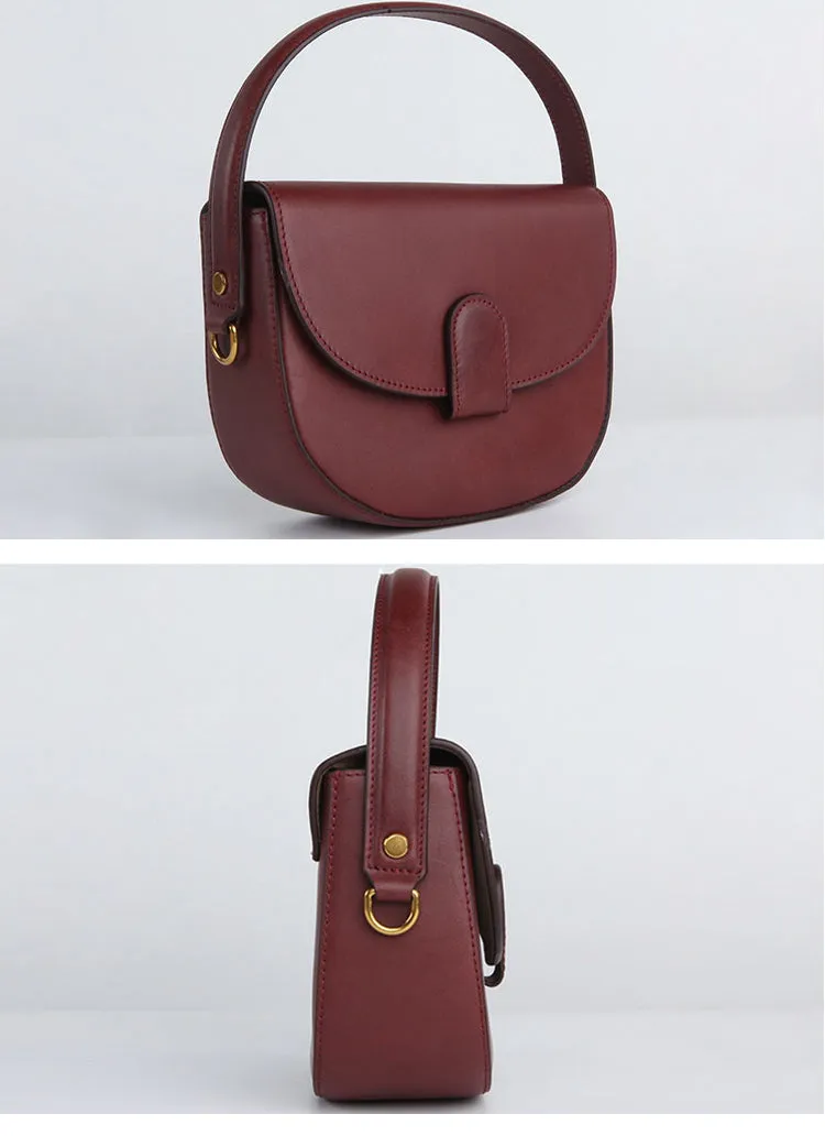 Stylish LEATHER WOMEN Saddle Handbag SHOULDER BAG Crossbody Purse FOR WOMEN