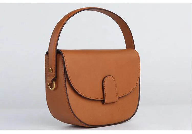 Stylish LEATHER WOMEN Saddle Handbag SHOULDER BAG Crossbody Purse FOR WOMEN