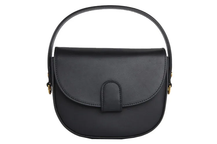 Stylish LEATHER WOMEN Saddle Handbag SHOULDER BAG Crossbody Purse FOR WOMEN