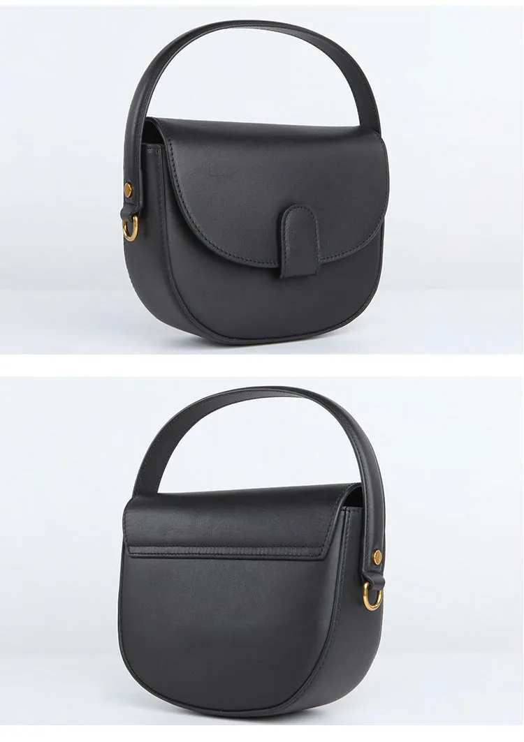 Stylish LEATHER WOMEN Saddle Handbag SHOULDER BAG Crossbody Purse FOR WOMEN