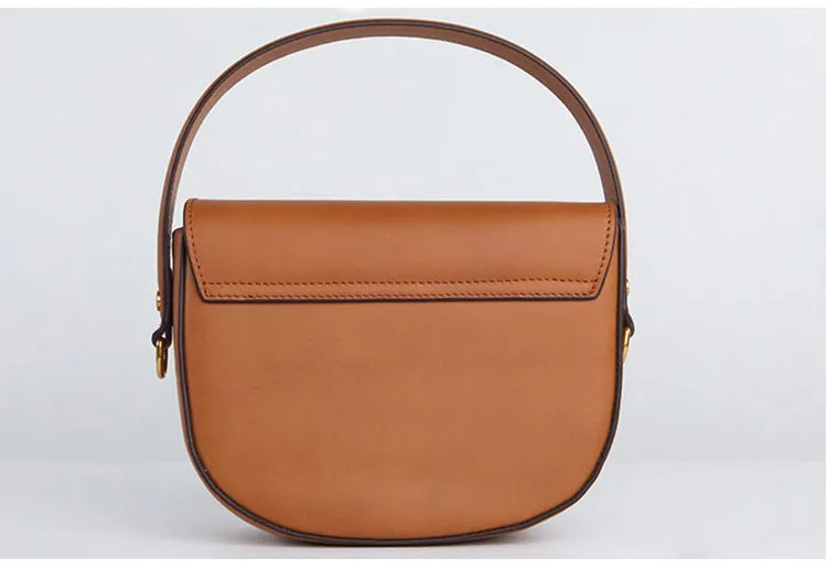 Stylish LEATHER WOMEN Saddle Handbag SHOULDER BAG Crossbody Purse FOR WOMEN