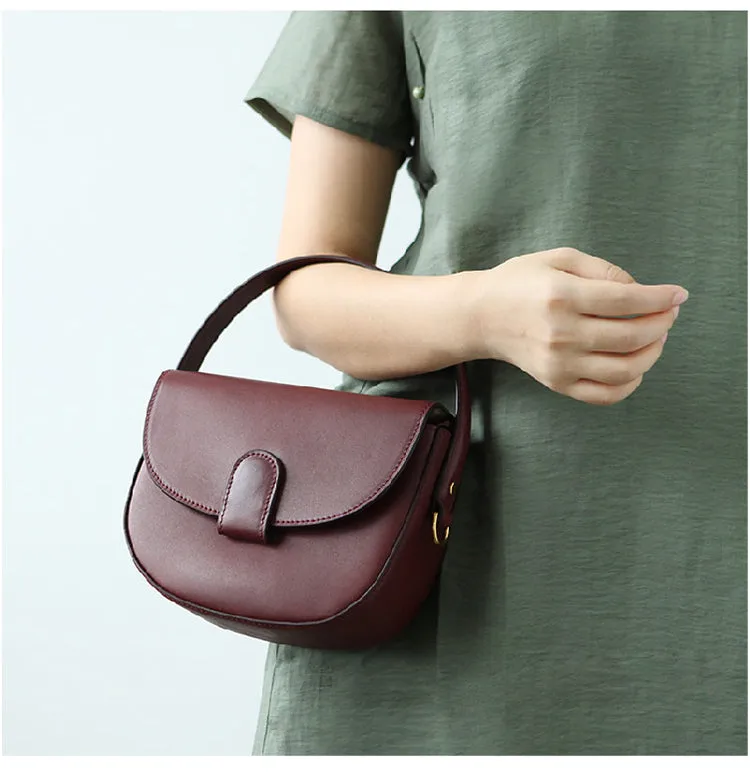 Stylish LEATHER WOMEN Saddle Handbag SHOULDER BAG Crossbody Purse FOR WOMEN
