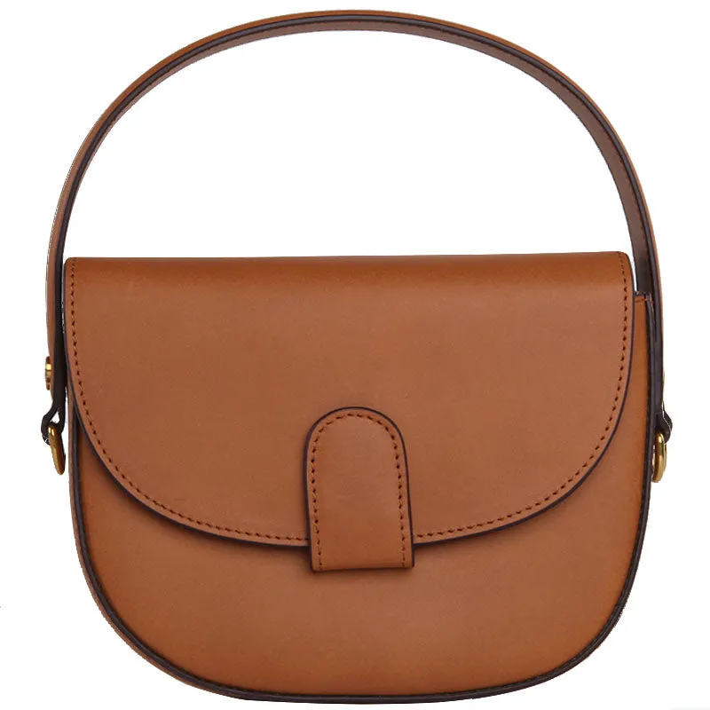 Stylish LEATHER WOMEN Saddle Handbag SHOULDER BAG Crossbody Purse FOR WOMEN