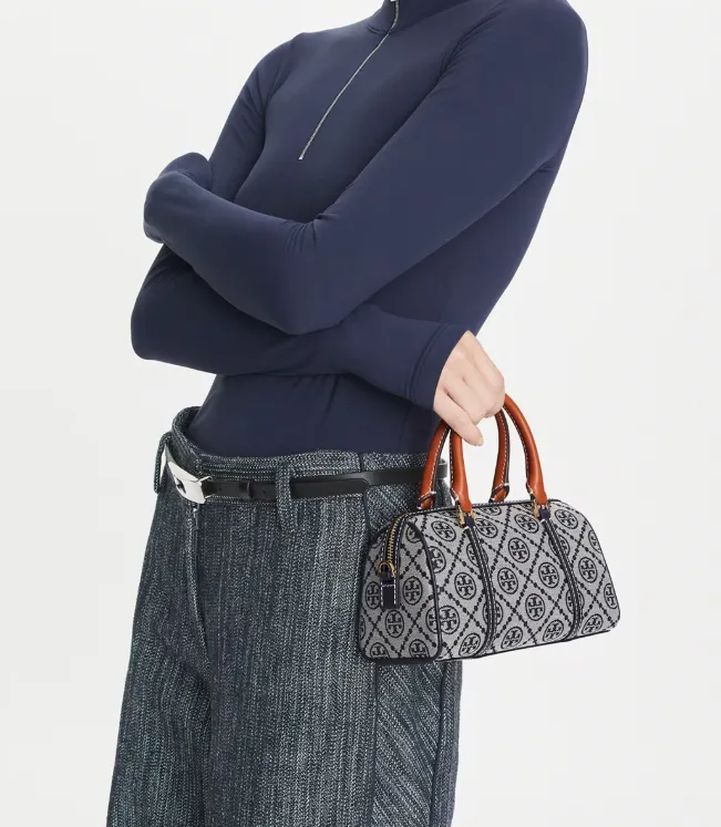 T MONOGRAM PETITE BARREL BAG
