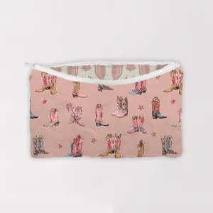 Thunderbird Boots Rose Quilted Makeup Bag