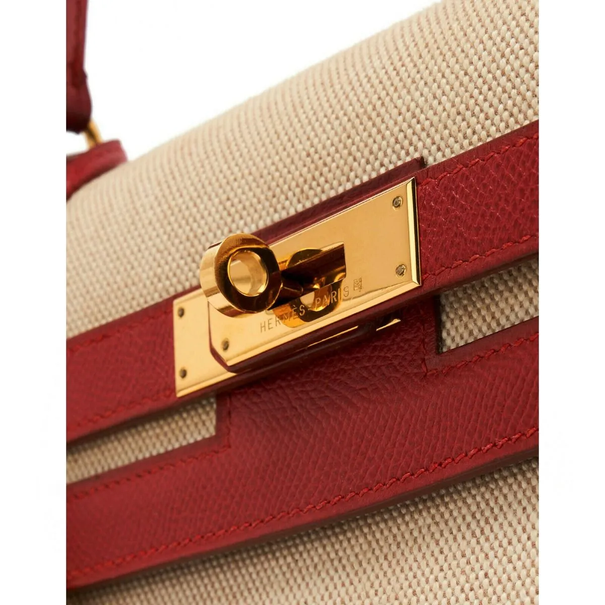 Toile Rouge 32cm Kelly Bag