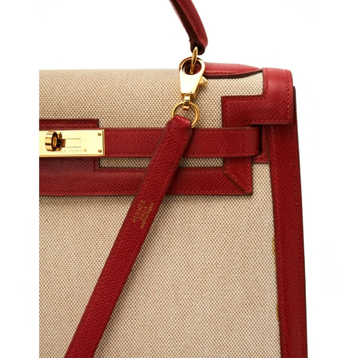 Toile Rouge 32cm Kelly Bag