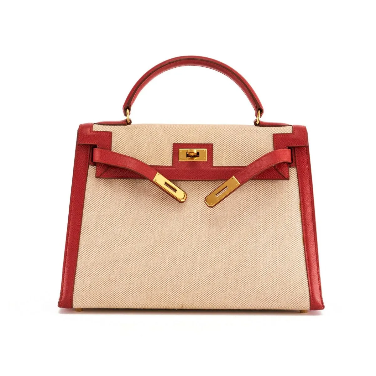 Toile Rouge 32cm Kelly Bag