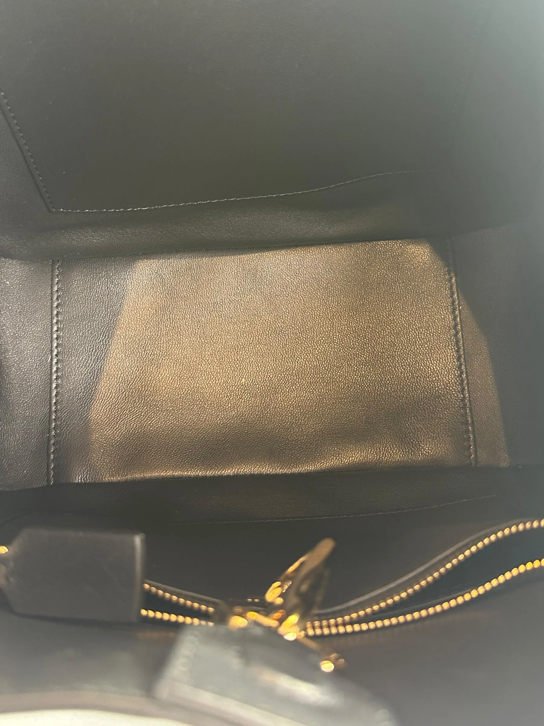Valentino Black Leather Vlogo Bucket Bag
