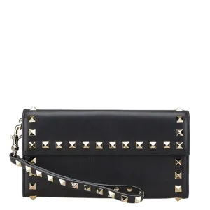 Valentino gold Leather Long Wallet (Bi-Fold) (Pre-Owned)