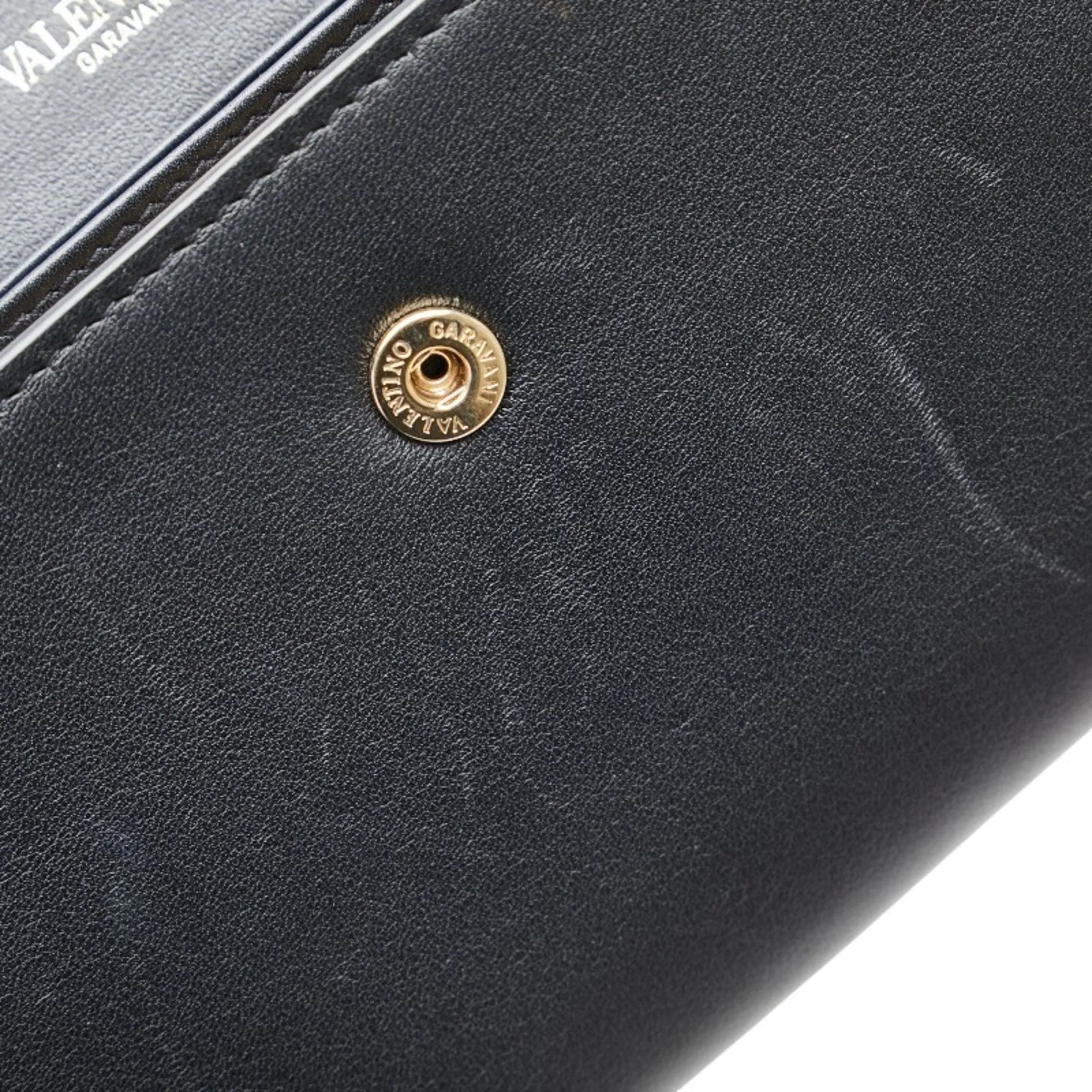Valentino gold Leather Long Wallet (Bi-Fold) (Pre-Owned)