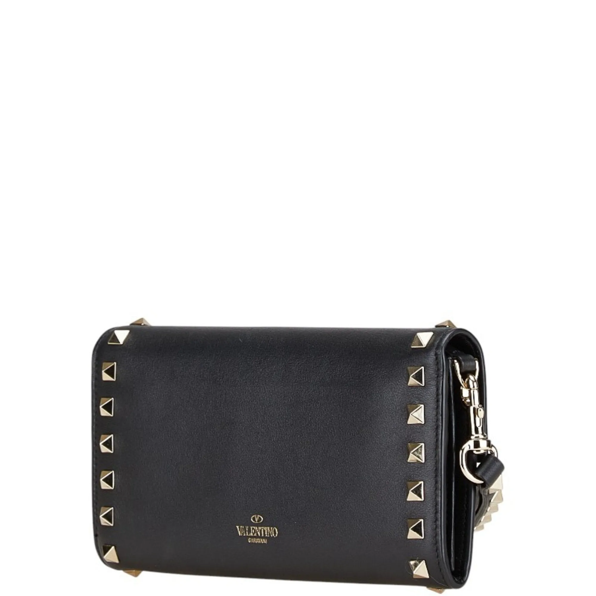 Valentino gold Leather Long Wallet (Bi-Fold) (Pre-Owned)