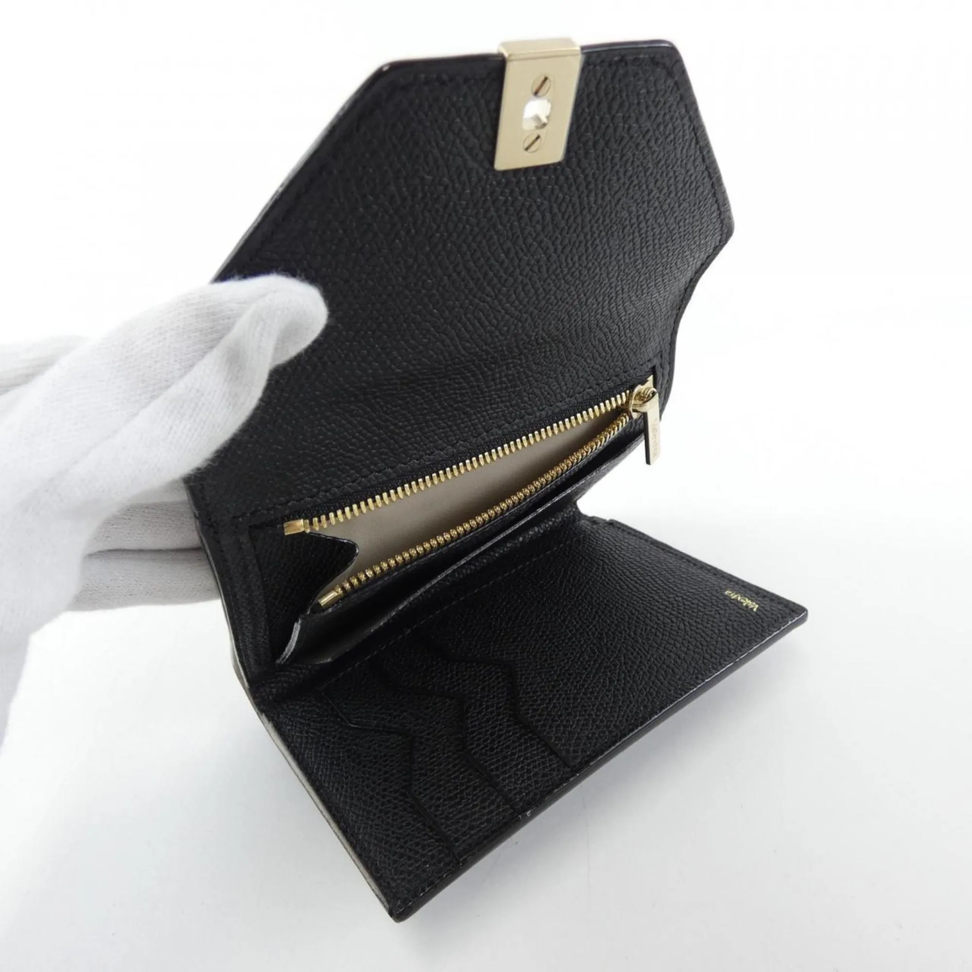 Valextra Leather Wallet (Tri-Fold) (Pre-Owned)