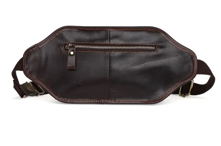 Vintage Coffee Brown LEATHER MENS FANNY PACK FOR MEN BUMBAG Vintage WAIST BAGS
