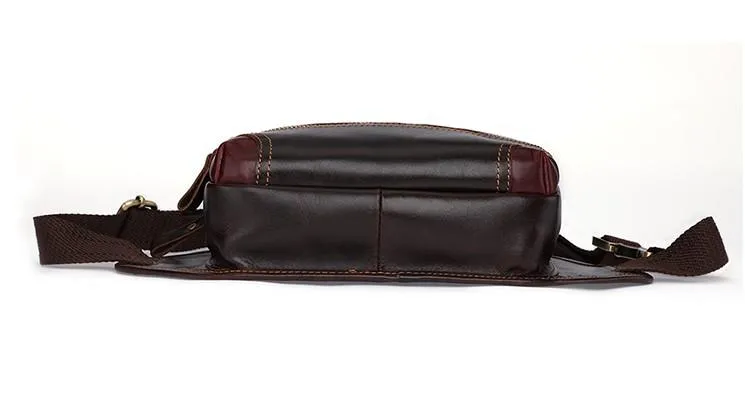 Vintage Coffee Brown LEATHER MENS FANNY PACK FOR MEN BUMBAG Vintage WAIST BAGS