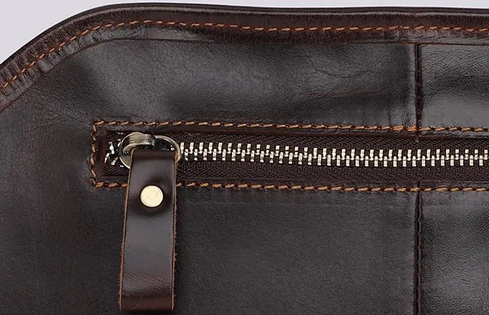 Vintage Coffee Brown LEATHER MENS FANNY PACK FOR MEN BUMBAG Vintage WAIST BAGS