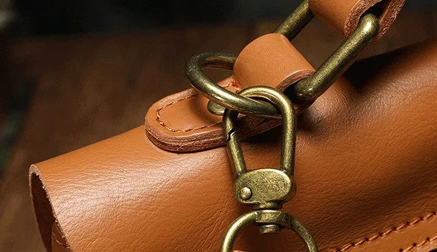 Vintage Fashion Leather Brown Black Handbag Shoulder Bag Work Purse For Women