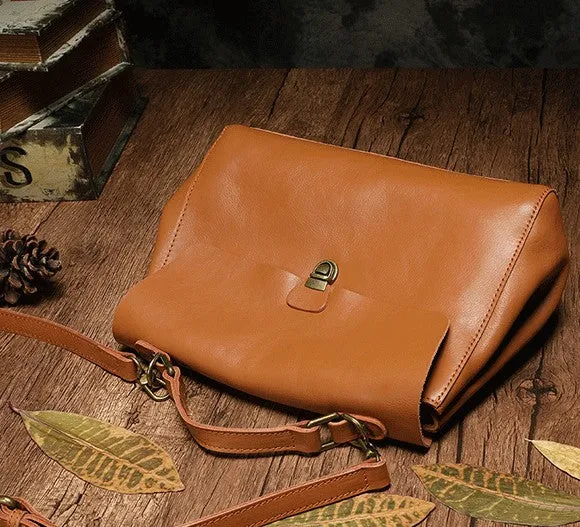 Vintage Fashion Leather Brown Black Handbag Shoulder Bag Work Purse For Women