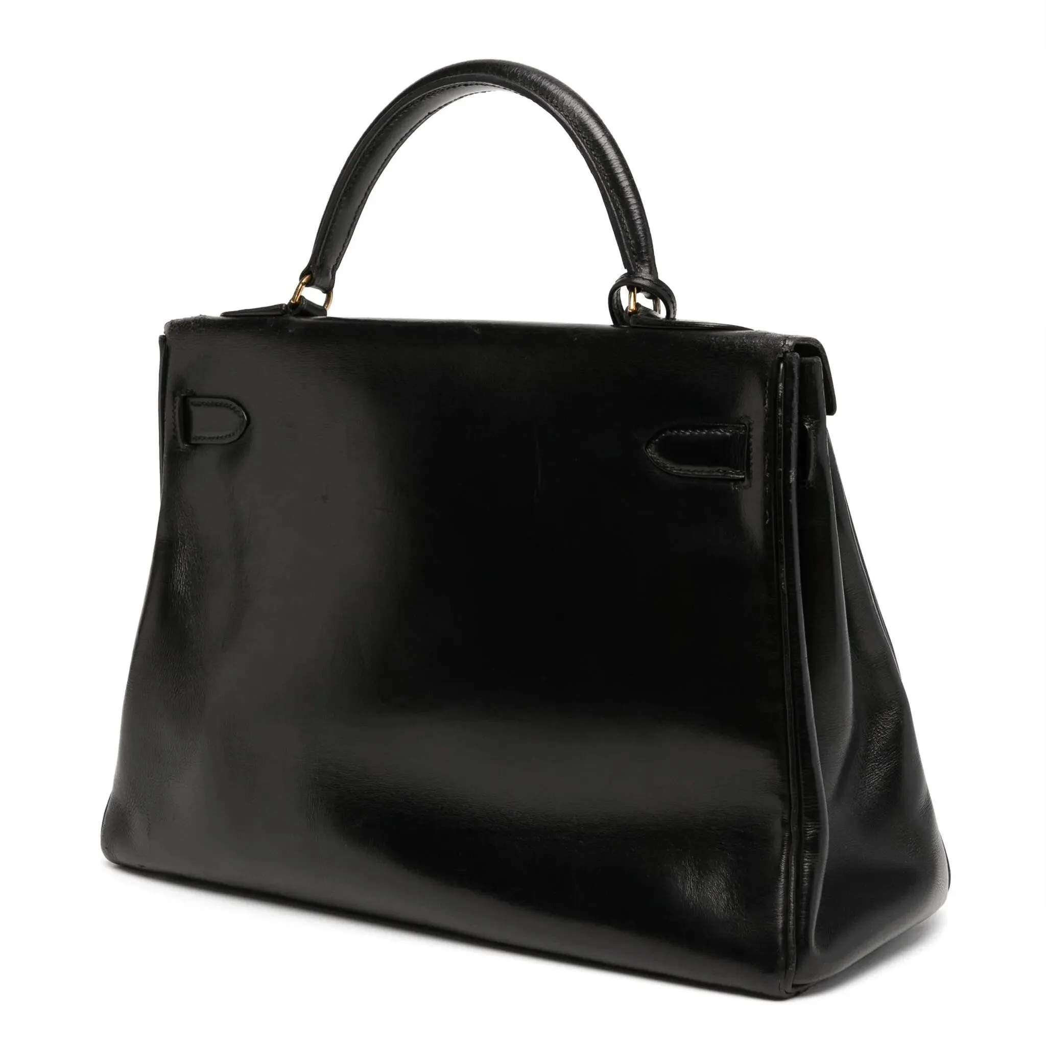 Vintage Kelly 28 Sellier Black Box GHW