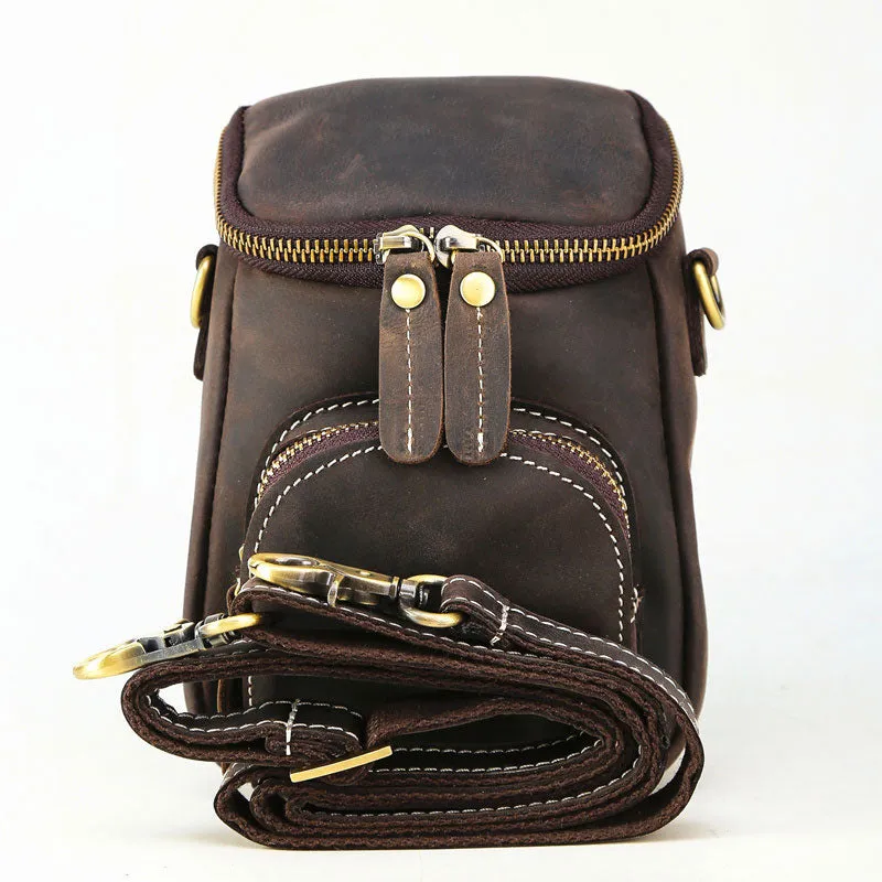 Vintage Leather Belt Pouch for Men Waist Bags BELT BAG Shoulder Bag For Men