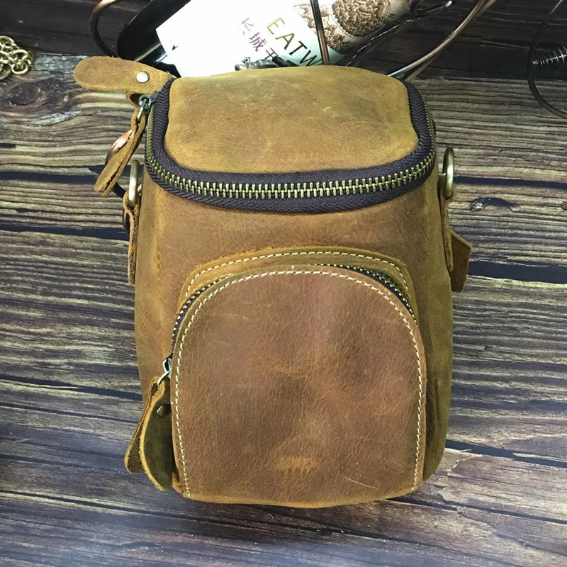 Vintage Leather Belt Pouch for Men Waist Bags BELT BAG Shoulder Bag For Men