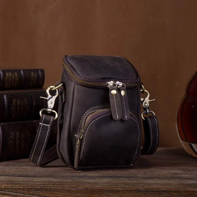 Vintage Leather Belt Pouch for Men Waist Bags BELT BAG Shoulder Bag For Men