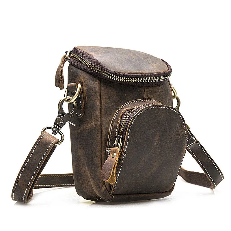 Vintage Leather Belt Pouch for Men Waist Bags BELT BAG Shoulder Bag For Men