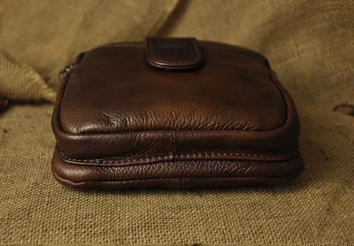 Vintage Leather Belt Pouches for Men Waist Bag BELT BAGs Shoulder Bag For Men