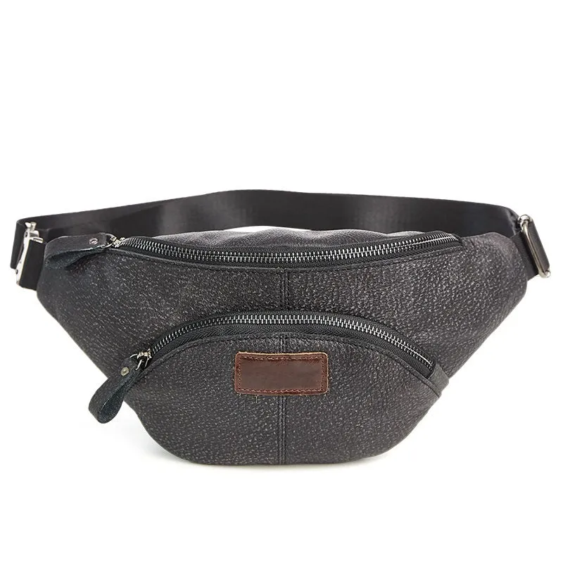 Vintage LEATHER MENS FANNY PACK Cool BUMBAG WAIST BAG FOR MEN