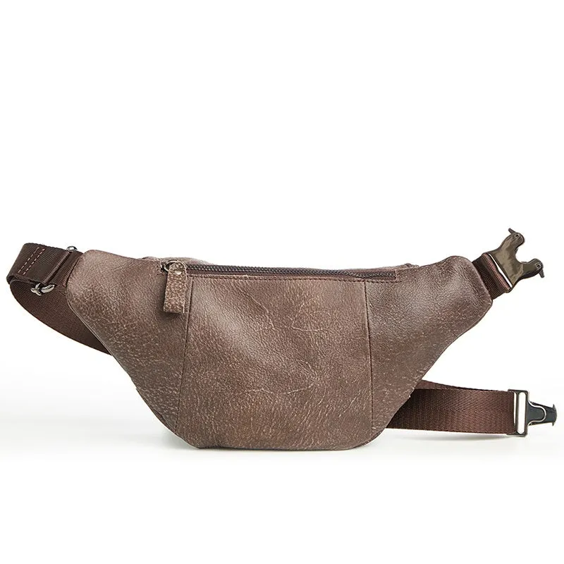 Vintage LEATHER MENS FANNY PACK Cool BUMBAG WAIST BAG FOR MEN