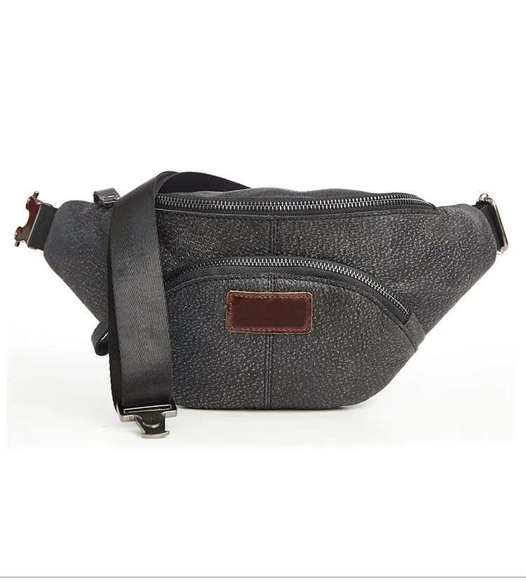 Vintage LEATHER MENS FANNY PACK Cool BUMBAG WAIST BAG FOR MEN