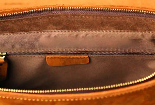 Vintage Leather Mens Messenger Bag Briefcase Side Bag Brown Work Bag Business Bag For Men
