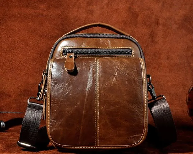Vintage Mens Leather Side Bag Belt Pouch Holster Belt Case Waist Pouch for Men