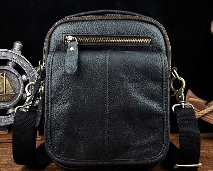 Vintage Mens Leather Side Bag Belt Pouch Holster Belt Case Waist Pouch for Men