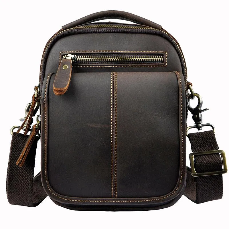 Vintage Mens Leather Side Bag Belt Pouch Holster Belt Case Waist Pouch for Men