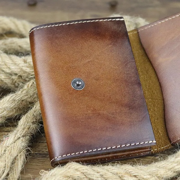 Vintage Women Men Leather Card Wallet Coin Purse Organ Coin Pouch Change Holder for Men and Women