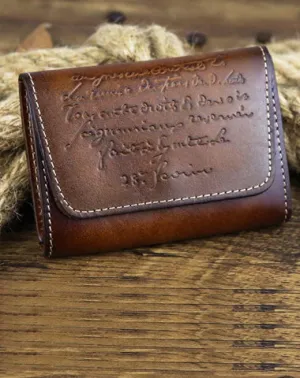 Vintage Women Men Leather Card Wallet Coin Purse Organ Coin Pouch Change Holder for Men and Women