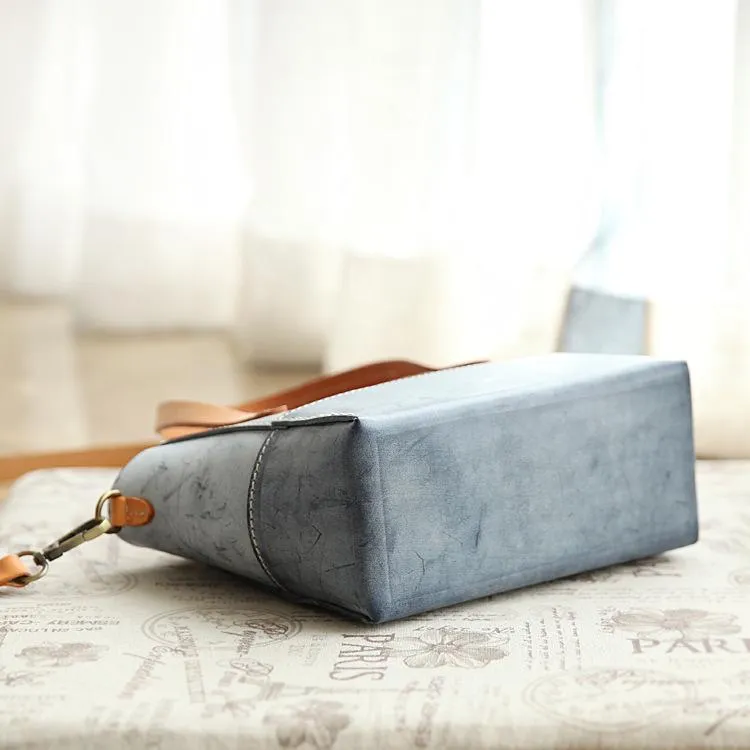 Vintage Womens Beige Leather Handbag Tote Purse Tote Handmade Shopper Side Tote Bag for Men