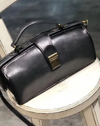 Vintage Womens Red Leather Doctor Handbag Purses Vintage Handmade Doctor Crossbody Purse for Women