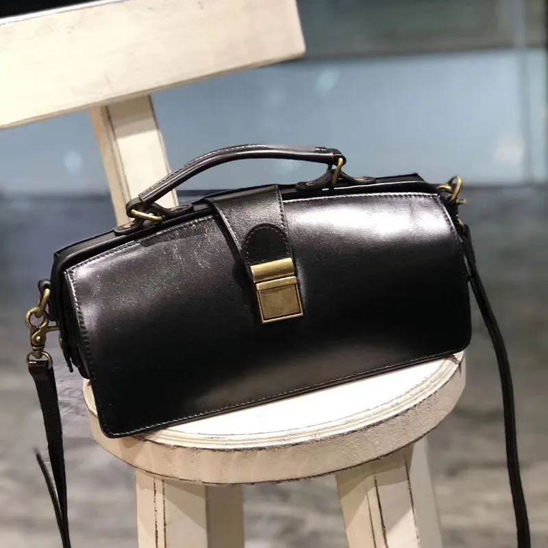 Vintage Womens Red Leather Doctor Handbag Purses Vintage Handmade Doctor Crossbody Purse for Women