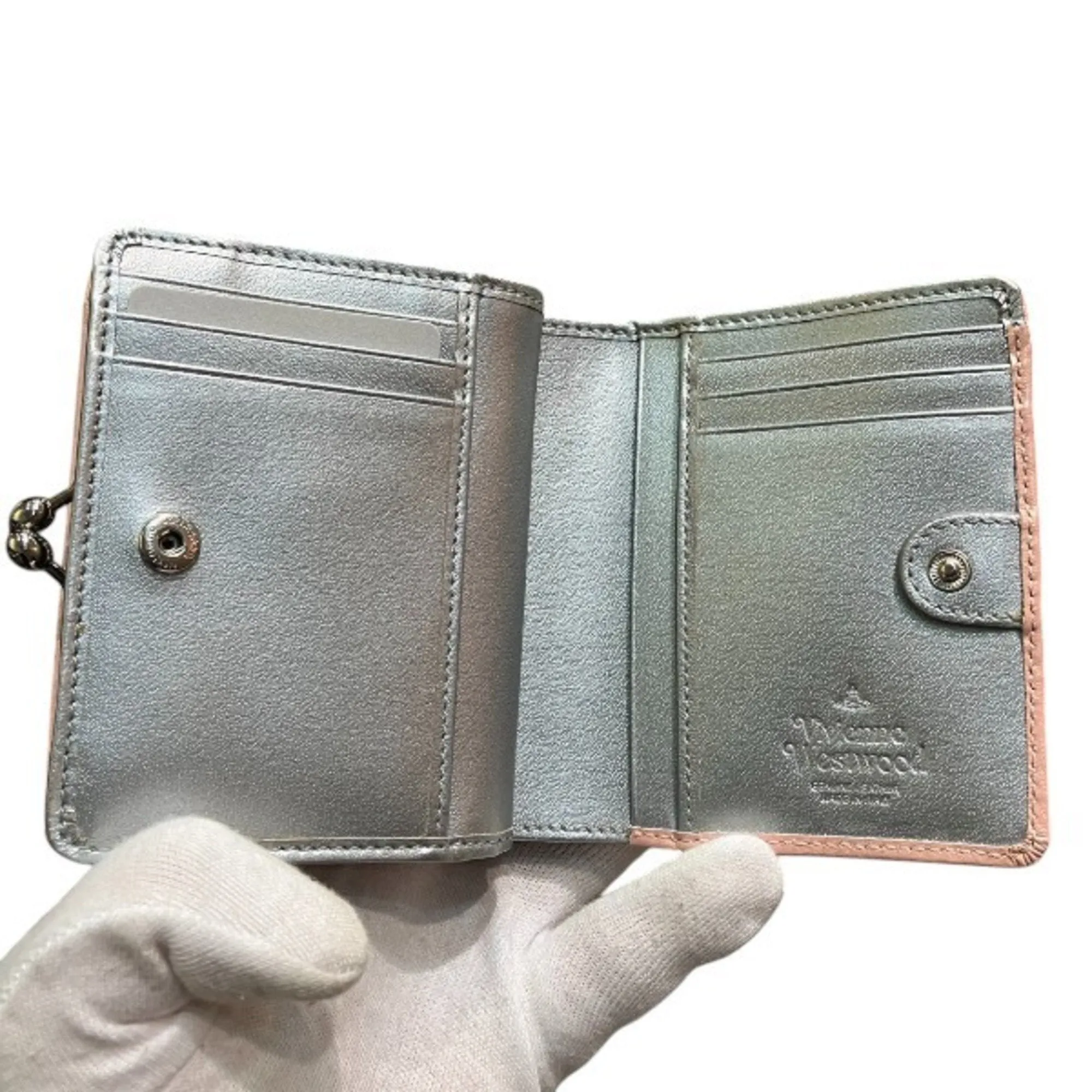 Vivienne Westwood pink Leather Wallet (Bi-Fold) (Pre-Owned)