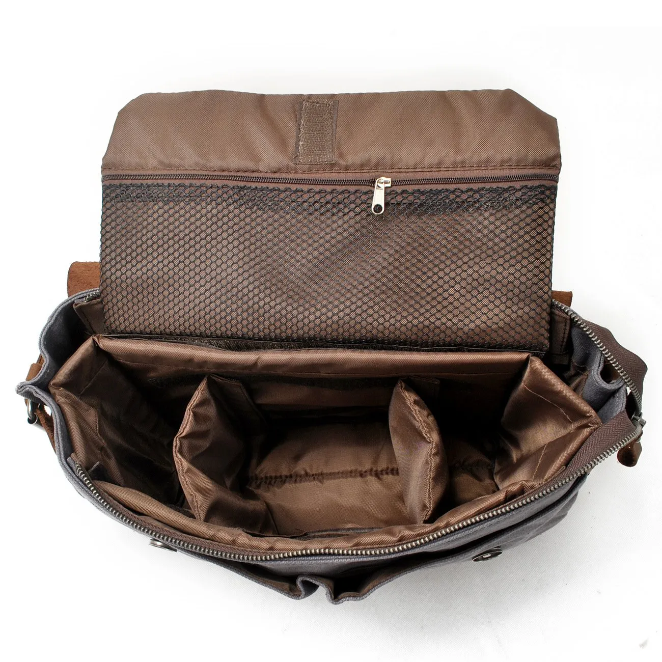 Waxed Canvas Leather Mens Waterproof Black 14???? Camera Bag Shoulder Bag Messenger Bag For Men
