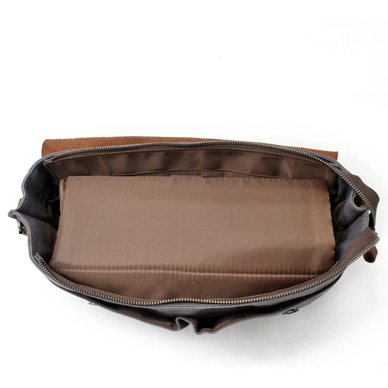 Waxed Canvas Leather Mens Waterproof Black 14???? Camera Bag Shoulder Bag Messenger Bag For Men