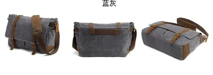 Waxed Canvas Mens Camera Shoulder Bag Canvas Messenger Bag Canvas Camera Side Bag for Men