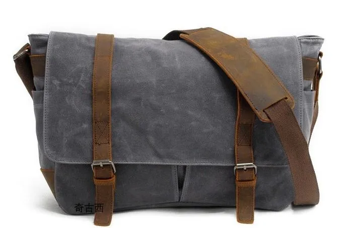 Waxed Canvas Mens Camera Shoulder Bag Canvas Messenger Bag Canvas Camera Side Bag for Men