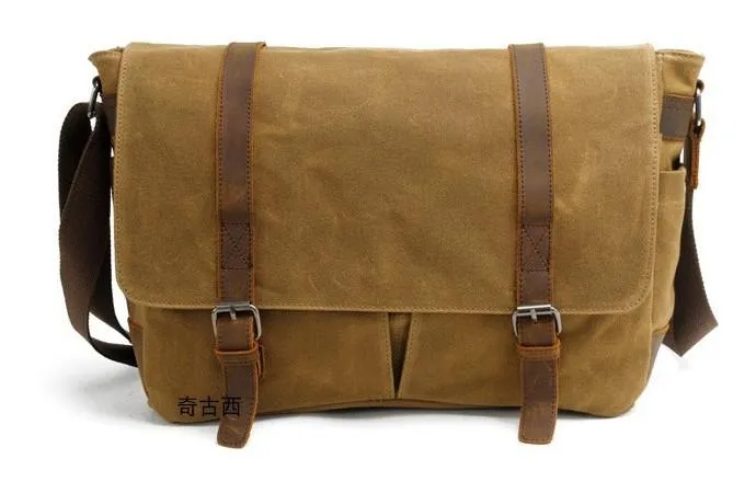 Waxed Canvas Mens Camera Shoulder Bag Canvas Messenger Bag Canvas Camera Side Bag for Men