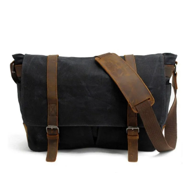 Waxed Canvas Mens Camera Shoulder Bag Canvas Messenger Bag Canvas Camera Side Bag for Men