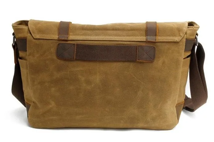 Waxed Canvas Mens Camera Shoulder Bag Canvas Messenger Bag Canvas Camera Side Bag for Men