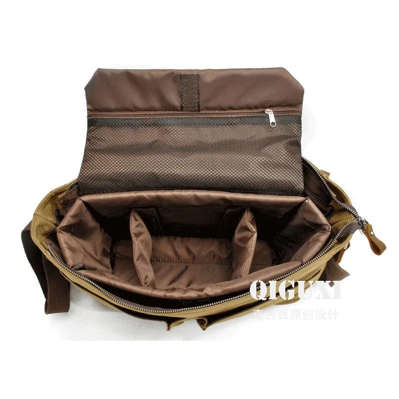 Waxed Canvas Mens Camera Shoulder Bag Canvas Messenger Bag Canvas Camera Side Bag for Men